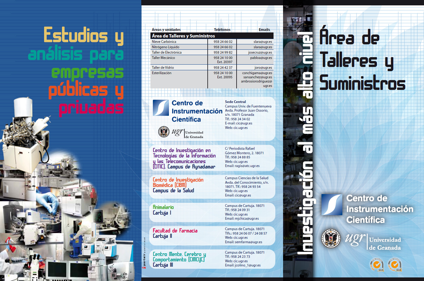 Folleto de Talleres y Suministros
